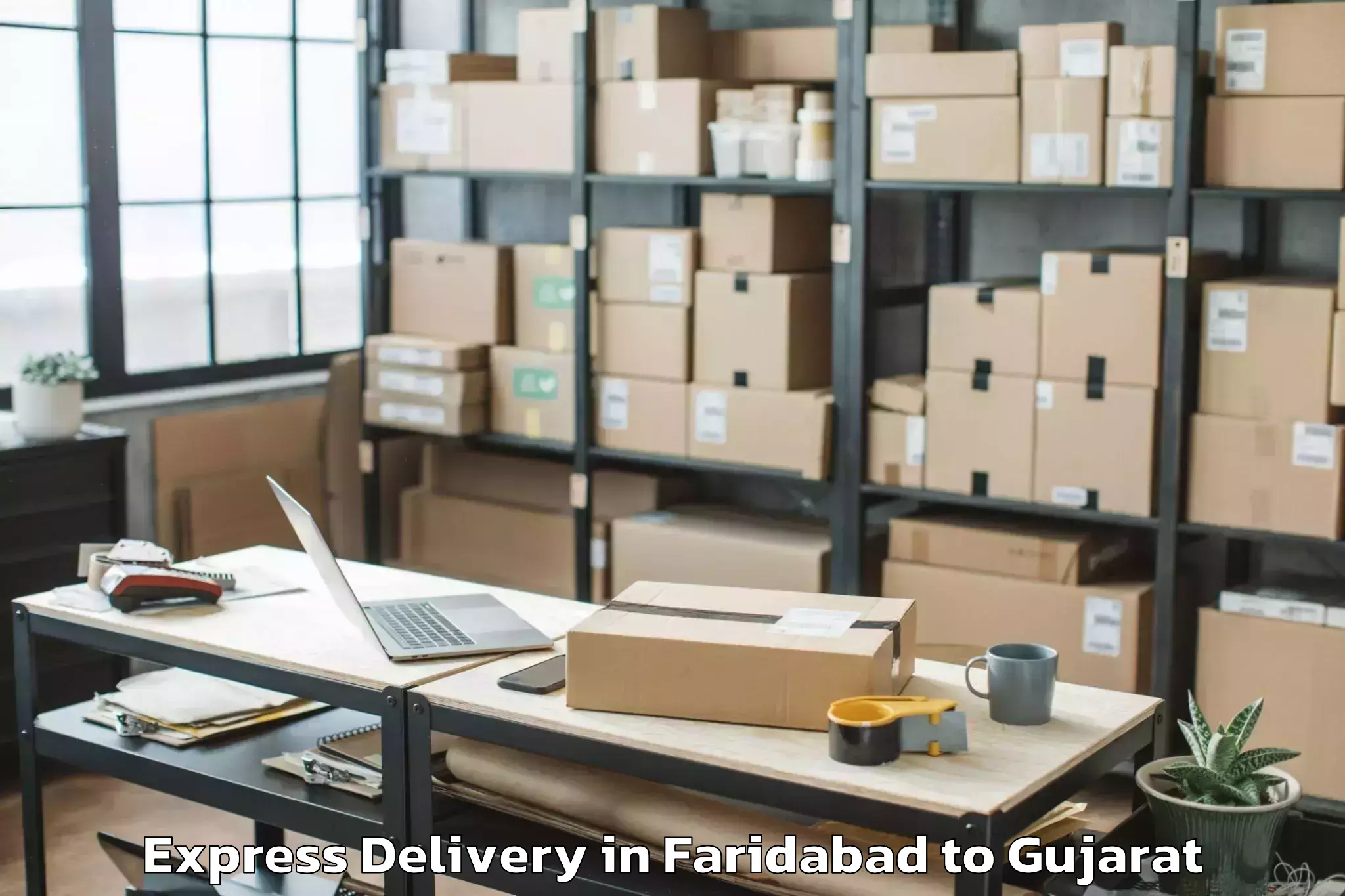 Top Faridabad to Kheda Express Delivery Available